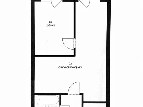 Prodaný  byt 2+kk 54 m²