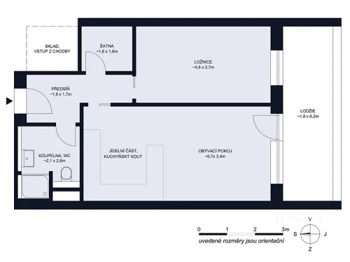 Prodaný byt 2+kk 52 m²