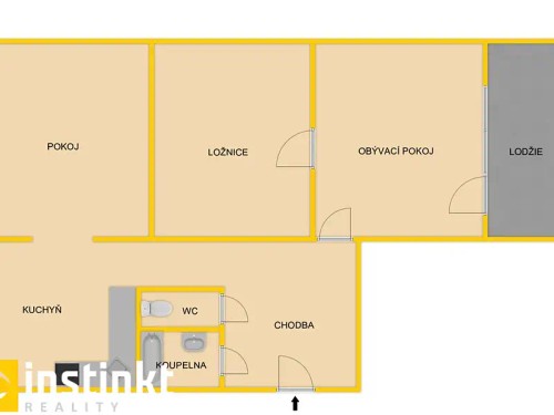 Prodej bytu 3+1 63 m²