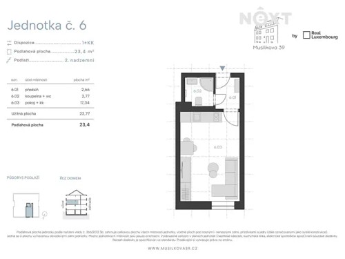 Prodaný byt 1+kk 23 m²