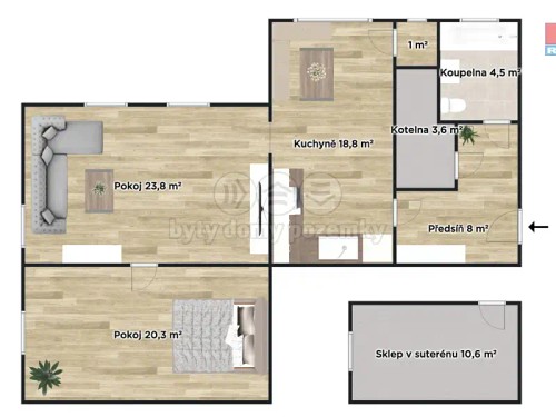Prodaný byt 2+1 80 m²