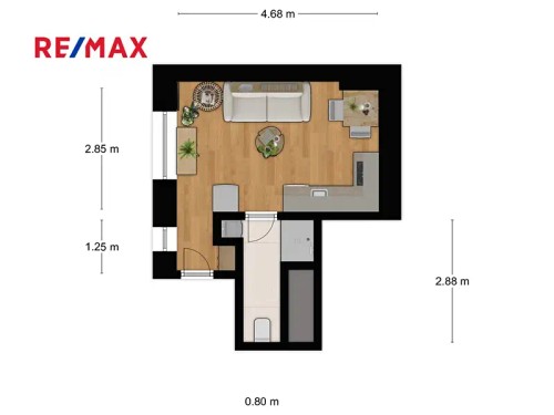 Prodaný  byt 1+kk 17 m²
