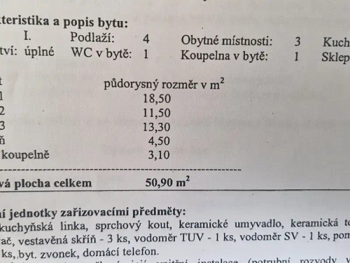 Prodaný byt 3+kk 51 m²