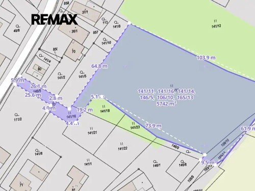 Prodej stavebního pozemku 5742 m²
