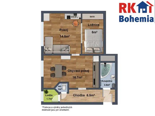 Prodaný byt 2+kk 52 m²