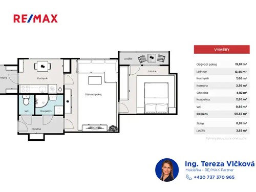 Prodaný byt 2+1 50 m²