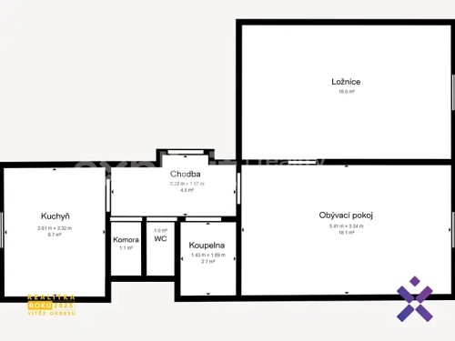 Prodaný byt 2+1 55 m²