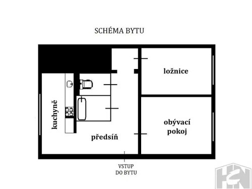 Prodaný byt 2+1 57 m²