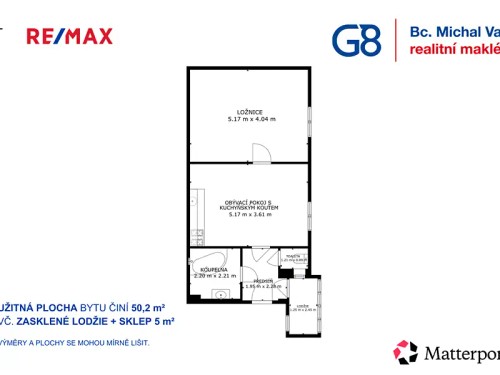 Prodaný  byt 2+kk 50 m²