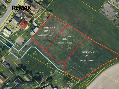 Prodej stavebního pozemku 1111 m²