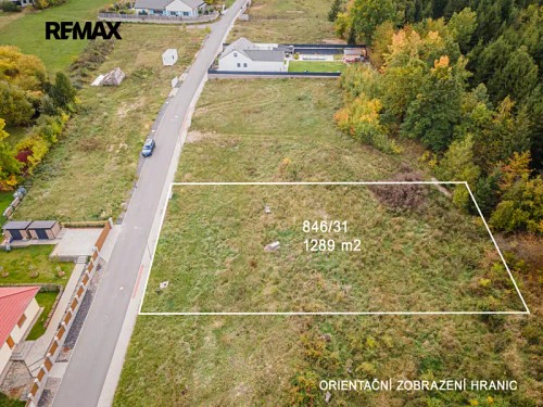 Prodej stavebního pozemku 1289 m²