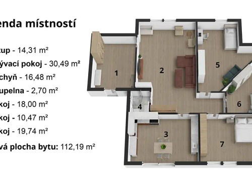 Prodej bytu 4+1 112 m²