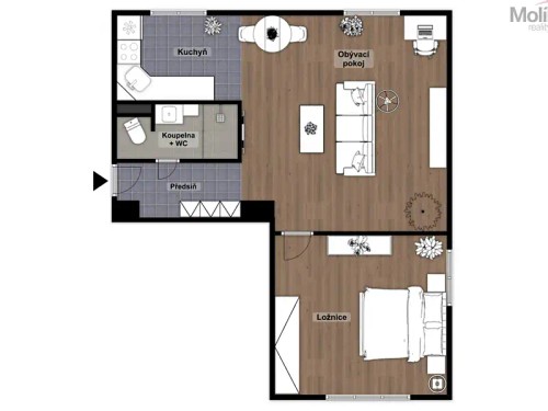 Prodej bytu 2+1 49 m²