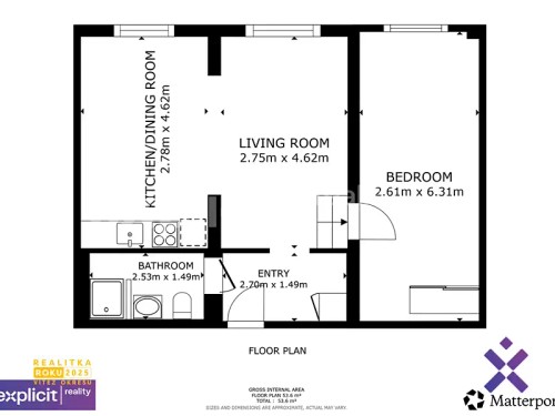 Prodej bytu 2+kk 54 m²