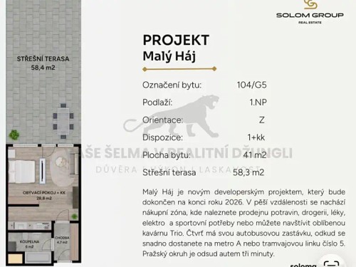 Prodej bytu 2+kk 41 m²