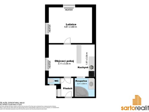 Prodaný byt 1+1 45 m²