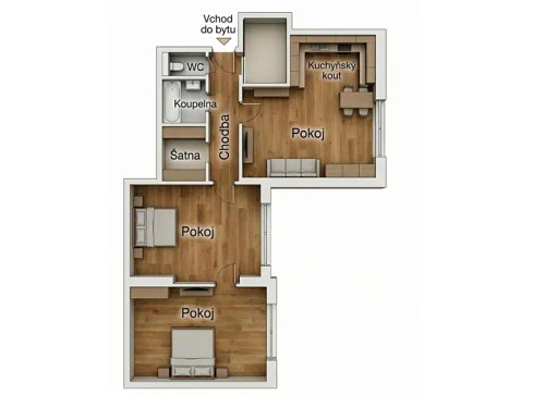 Prodej bytu 3+kk 66 m²