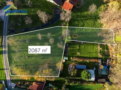 Prodej stavebního pozemku 2087 m²