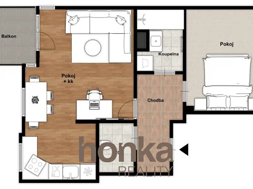 Prodej bytu 2+kk 54 m²