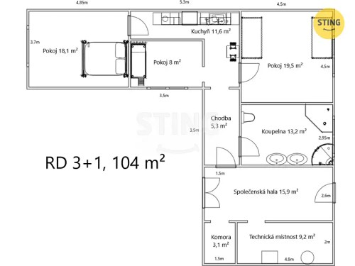 Prodej domu 95 m², pozemek 355 m²