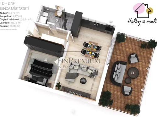 Prodej bytu 2+kk 45 m²