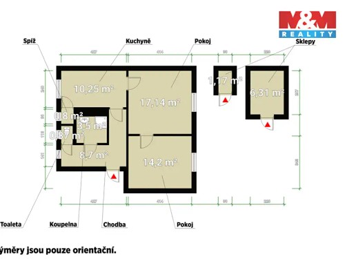 Prodaný byt 2+1 55 m²