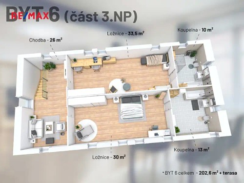 Prodej bytu 3+kk 202 m²