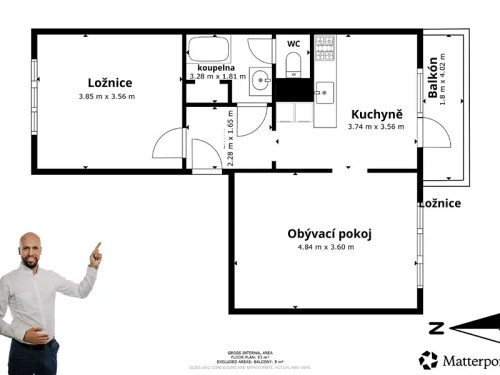 Prodej bytu 2+1 48 m²