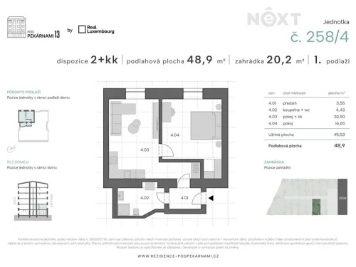 Prodej bytu 2+kk 49 m²