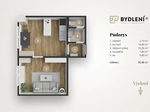 Prodej bytu 1+1 35 m²