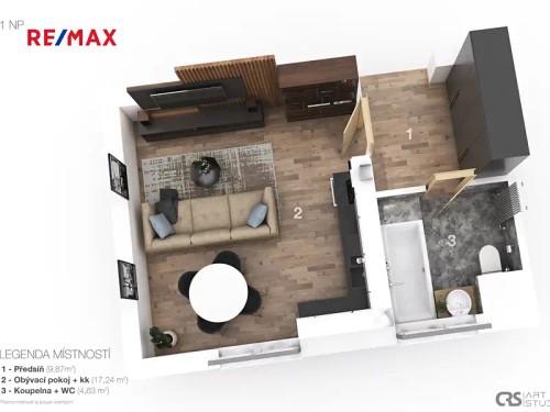 Prodaný byt 3+kk 73 m²