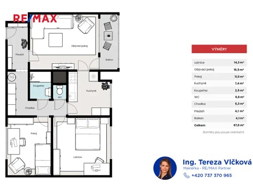 Prodaný byt 3+1 71 m²