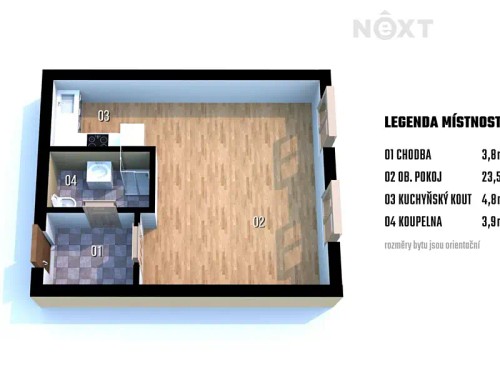 Prodej bytu 1+kk 36 m²