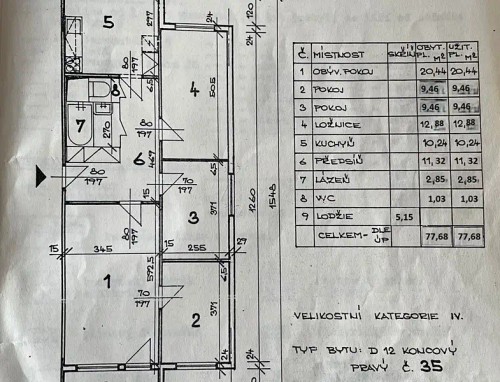 Prodaný byt 4+1 77 m²