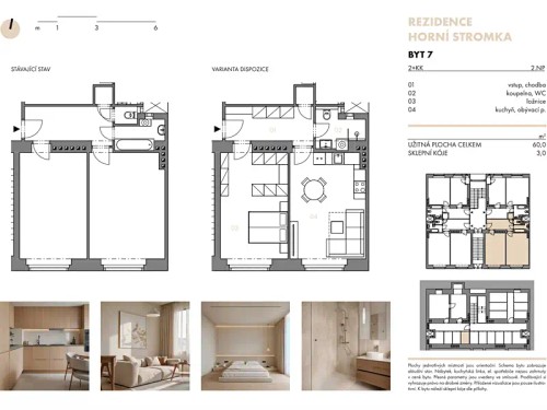 Prodaný  byt 2+kk 60 m²