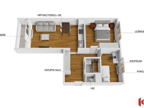 Prodej bytu 3+kk 51 m²