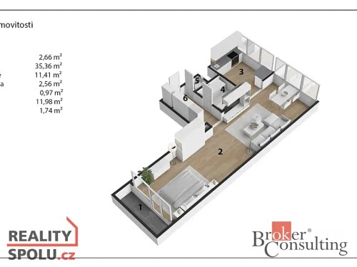 Prodaný byt 2+kk 68 m²