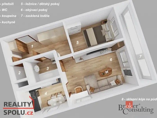 Prodej bytu 2+kk 51 m²