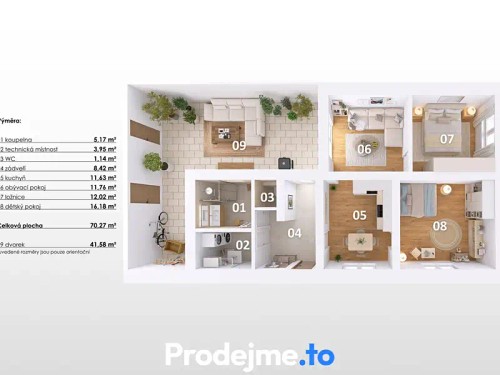 Prodej domu 70 m², pozemek 164 m²