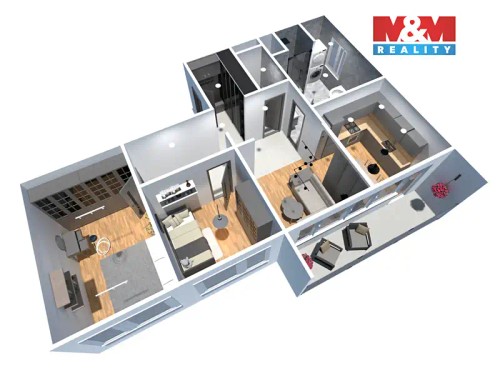 Prodaný byt 3+kk 70 m²