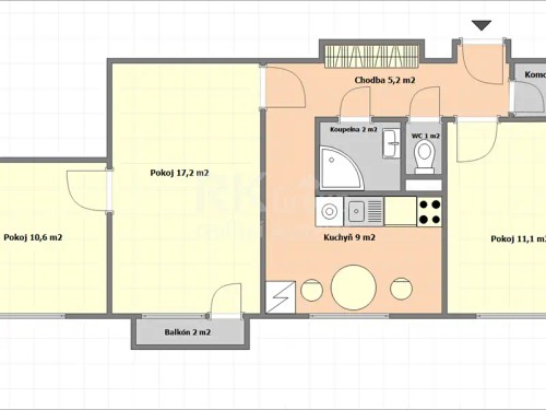 Prodaný byt 3+1 56 m²