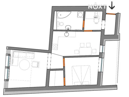 Prodaný  byt 2+1 63 m²