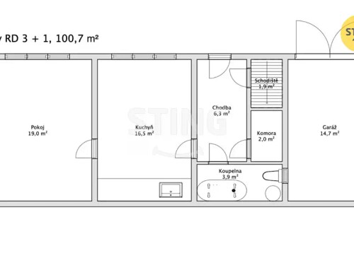 Prodej bytu 2+1 64 m²