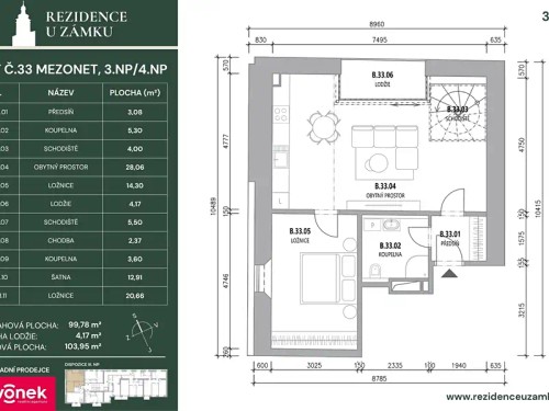 Prodej atypického bytu 103 m²
