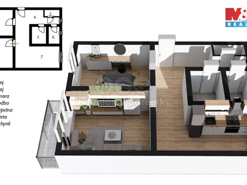 Prodaný byt 2+1 59 m²