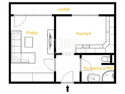 Prodej bytu 1+1 45 m²