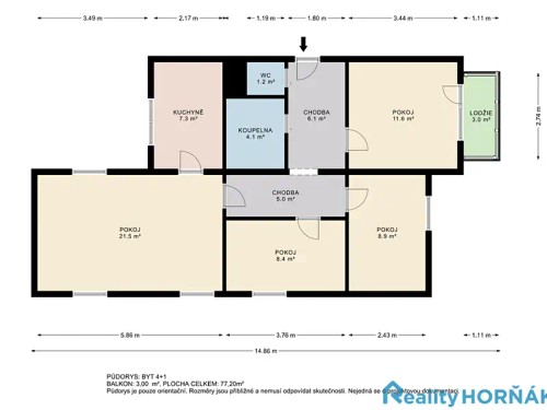 Prodej bytu 4+1 71 m²