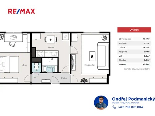 Prodaný byt 2+1 48 m²