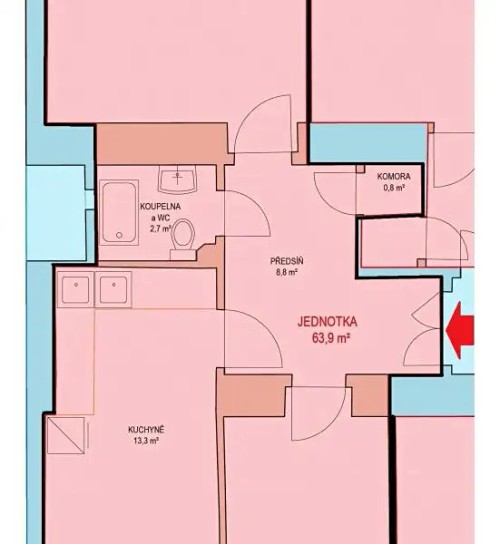 Prodaný byt 2+1 60 m²