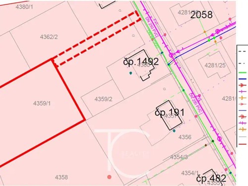 Prodej stavebního pozemku 1900 m²